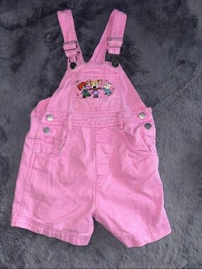 Vintage Rugrats Pink Overall Shorts Size 6
